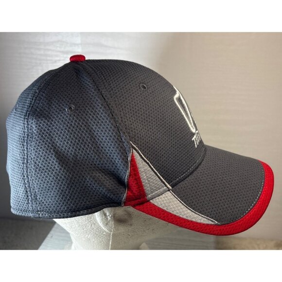 TMMC Toyota RAV4 Gray Red Stretch-Fit Cap Hat Medium Large New Era 39Thirty - Picture 4 of 7